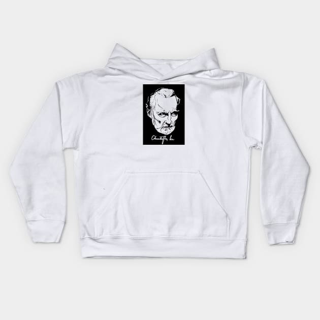 Christopher Lee Kids Hoodie by FieryWolf